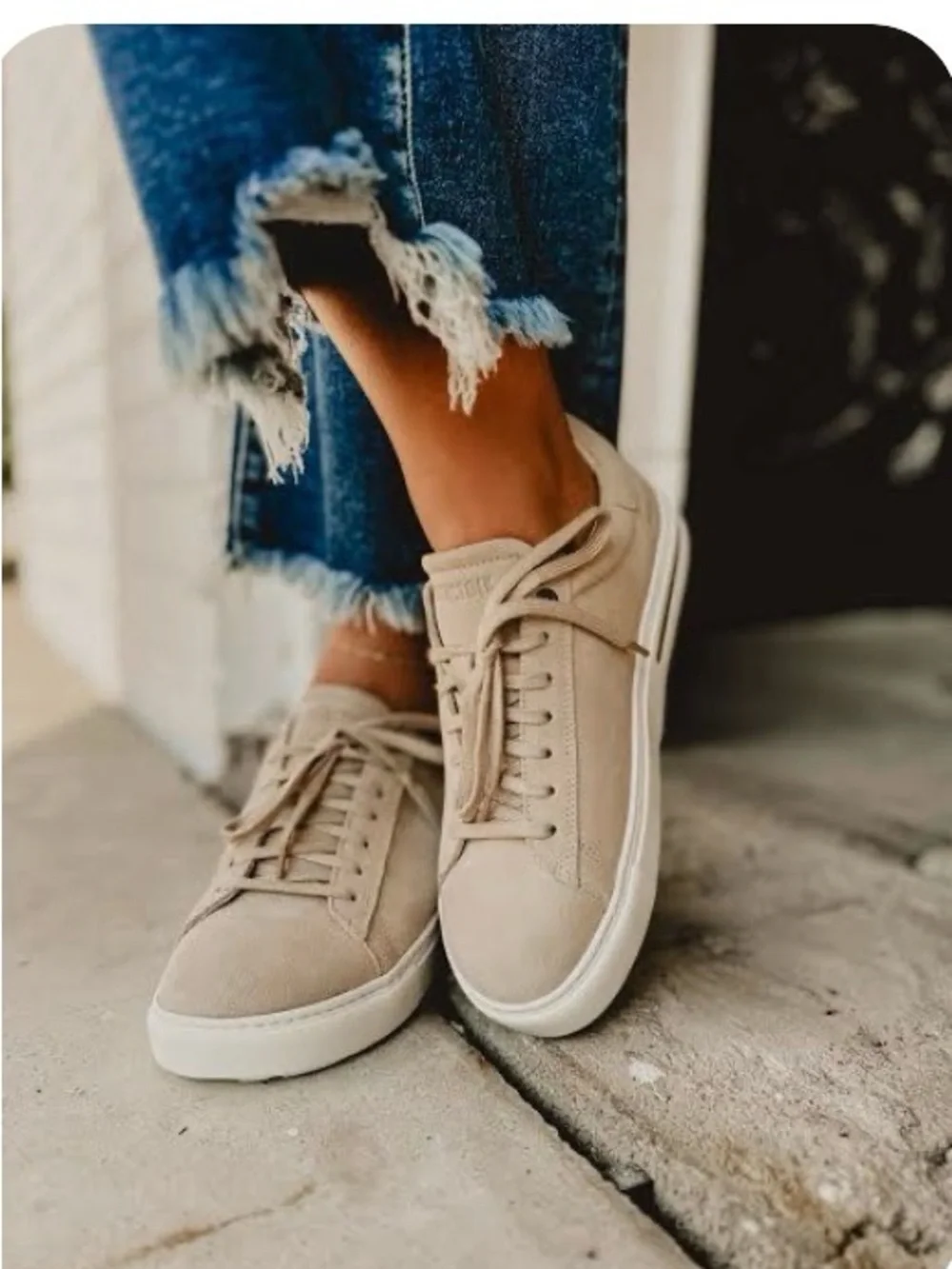 Birkenstock Bend Low Canvas Suede Sneakers Sandcastle Beige Size EU 40 L9 M7